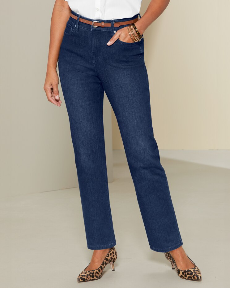 Slimtacular® Dream Jean Zip Front Straight Leg image number 1