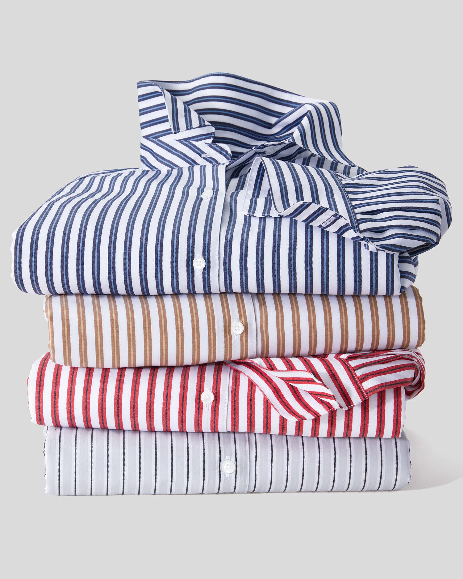 Foxcroft® No-Iron Perfect-Fit Tri-Stripe Long-Sleeve Shirt Foxcroft® No-Iron Perfect-Fit Tri-Stripe Long-Sleeve Shirt