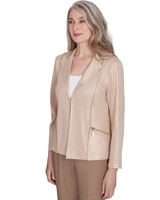 Alfred Dunner® Emerald Isle Shimmer Faux Leather Jacket thumbnail number 3