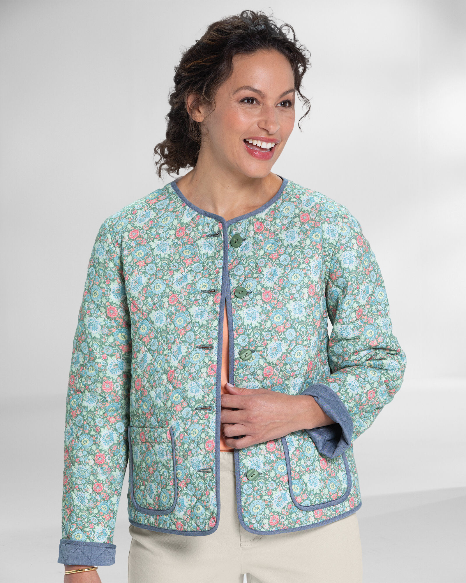Mini Dahlia Reversible Quilted Jacket Appleseed s