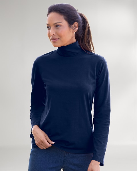 Prima™ Cotton Solid Turtleneck