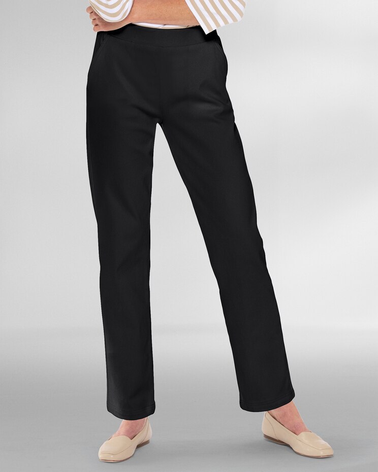 Classic Knit Denim Straight Leg Pants image number 1