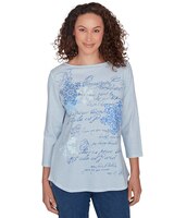 Ruby Rd® Must Haves II Knit Snowflakes Top thumbnail number 1