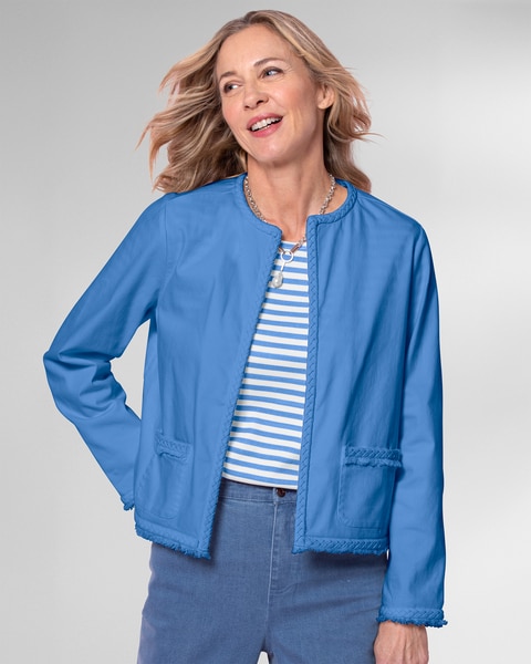 DreamFlex Color Braid-Trim Jacket