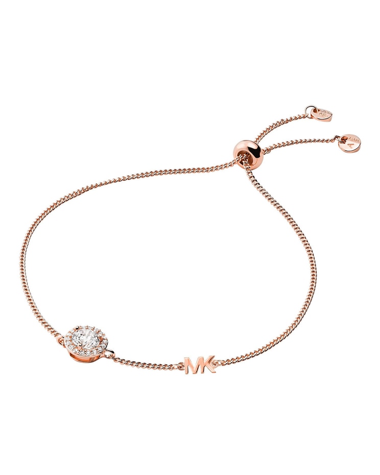 Michael Kors Pave Rose Gold Slider Bracelet image number 1