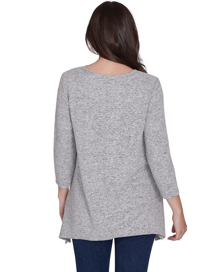 Ruby Rd® Cozy Season Knit Sharkbite Top image number 2