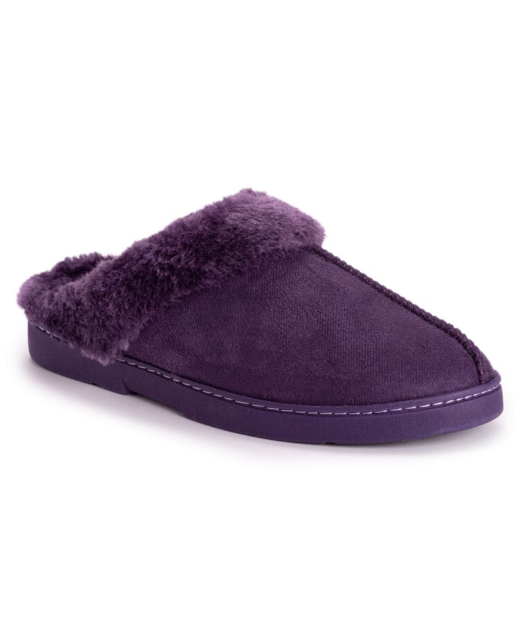 MUK LUKS® Women's Poly Suede Clog Slippers image number 1