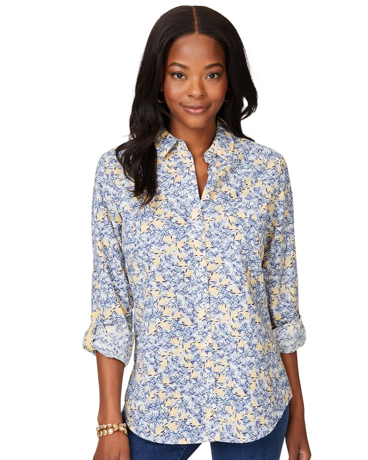 Foxcroft Zoey Non-Iron Roll Tab Willows Shirt image number 1