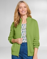Bayside Cotton Zip-Front Cardigan thumbnail number 1