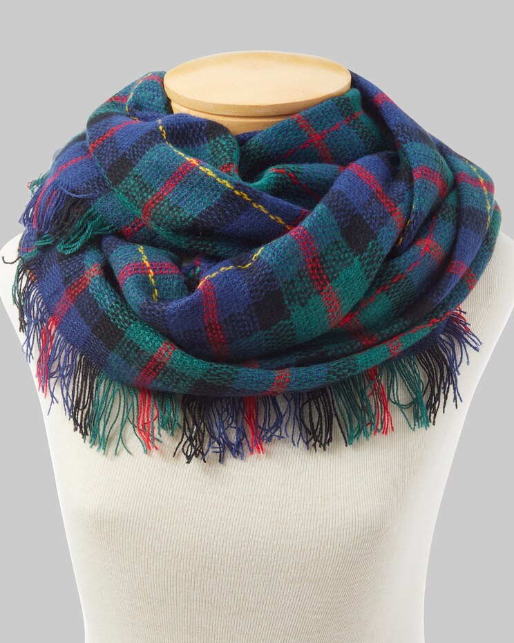 Plaid Infinity Scarf image number 1
