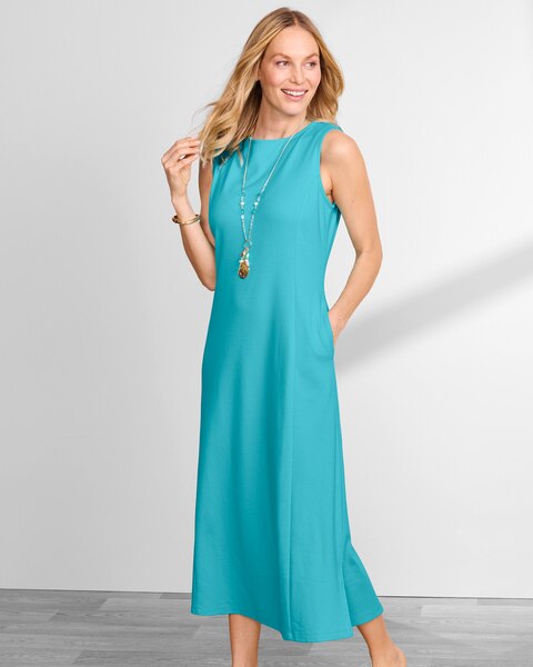 Boardwalk Knit Solid Sleeveless Dress 