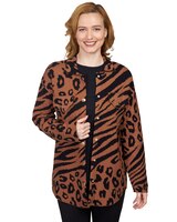 Ruby Rd® Animal Print Sweater Jacket thumbnail number 1