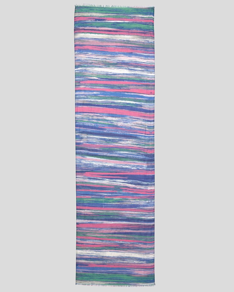 Watercolor Stripe Oblong Scarf image number 3