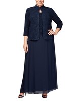 Jacquard Knit Long Jacket Dress  thumbnail number 8