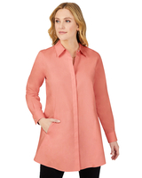 Foxcroft Cici Essential Pinpoint Non-Iron Tunic thumbnail number 1