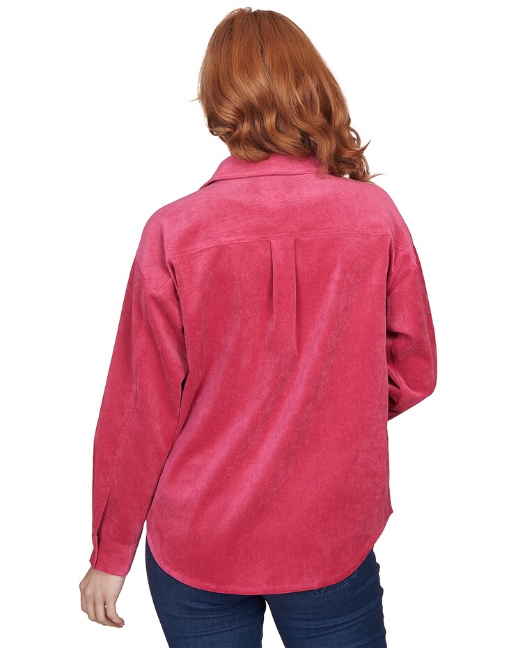 Ruby Rd® Button Up Solid Pincord Jacket image number 5