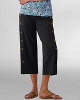 Sahara Side-Button Knit Capris thumbnail number 1