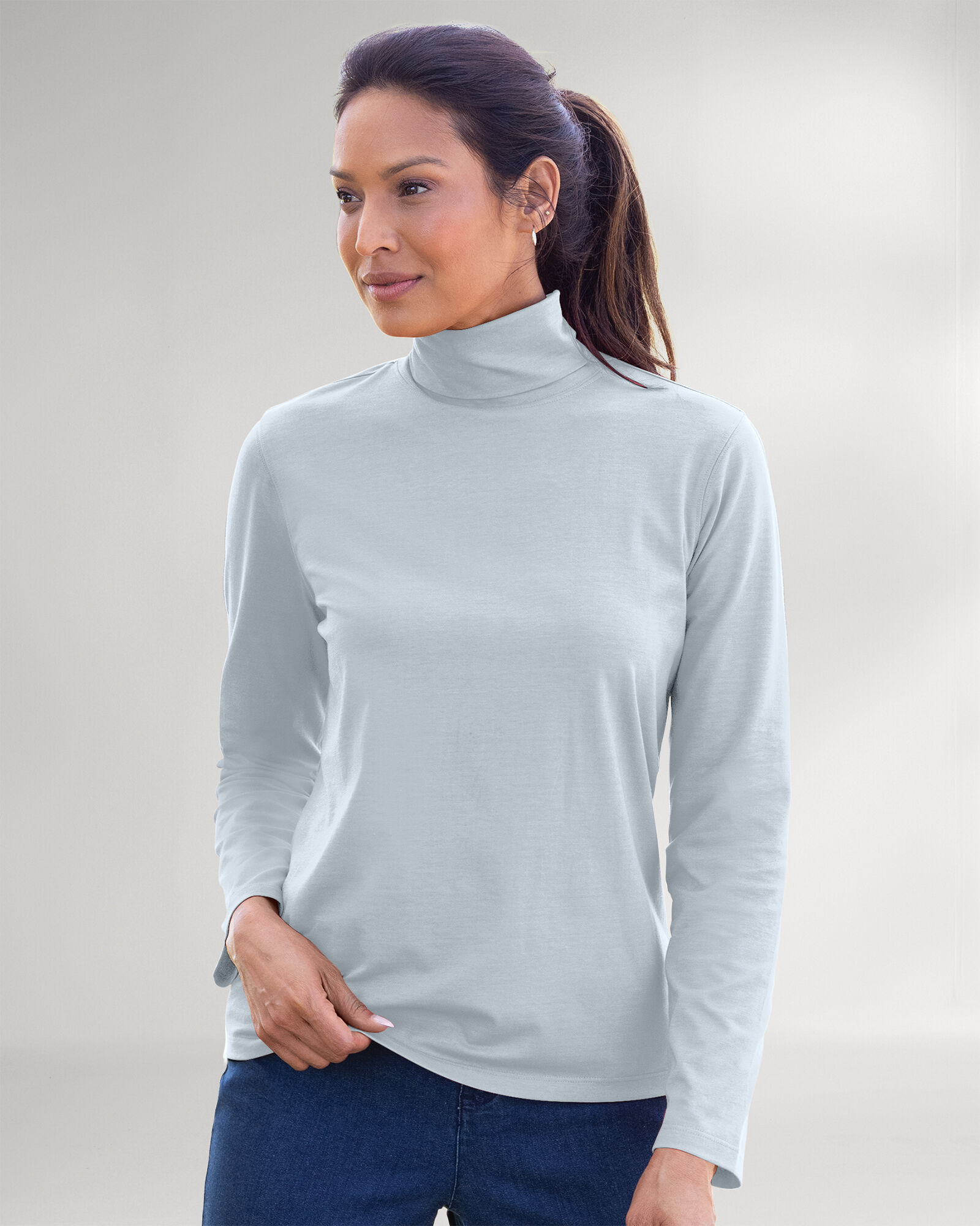 100 percent cotton turtlenecks top