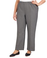 Alfred Dunner Classic Tailored Textured Proportioned Straight Leg Pants thumbnail number 1