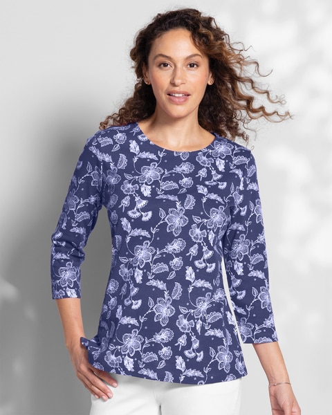 Essential Cotton Jacobean Floral Tee