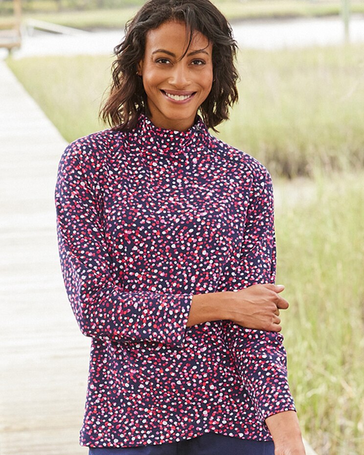 Everyday Knit Tulip-Hem Mockneck Top image number 1