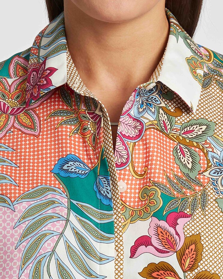 Foxcroft Charlie Jacobean Floral Shirt image number 3