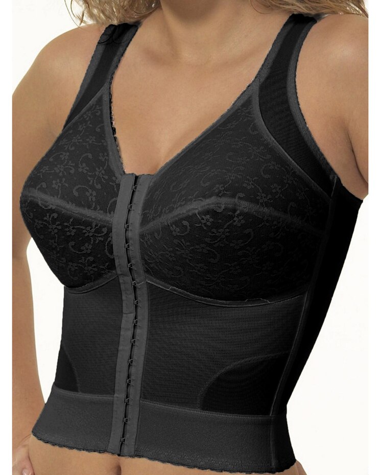 Wireless Front Closure Back Support Longline Bra image number 1