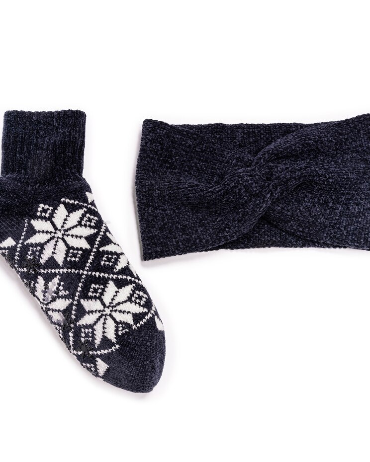 MUK LUKS Chenille Footie Sock & Headband Gift Sets image number 4