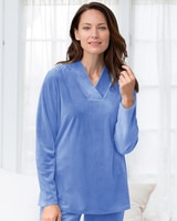Cloud Velour V-Neck Lounge Tunic thumbnail number 1