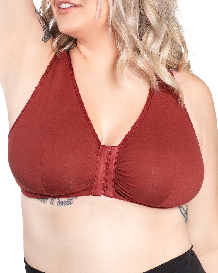 Leading Lady The Meryl Cotton Front-Closure Leisure Bra image number 1