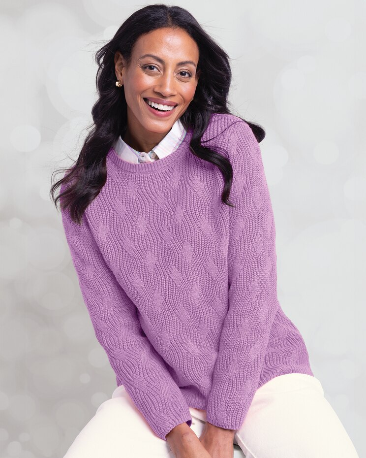 Bayside Cotton Wavy Cable Sweater image number 1
