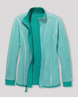 Reversible Stripe & Dot Knit Zip Jacket thumbnail number 6