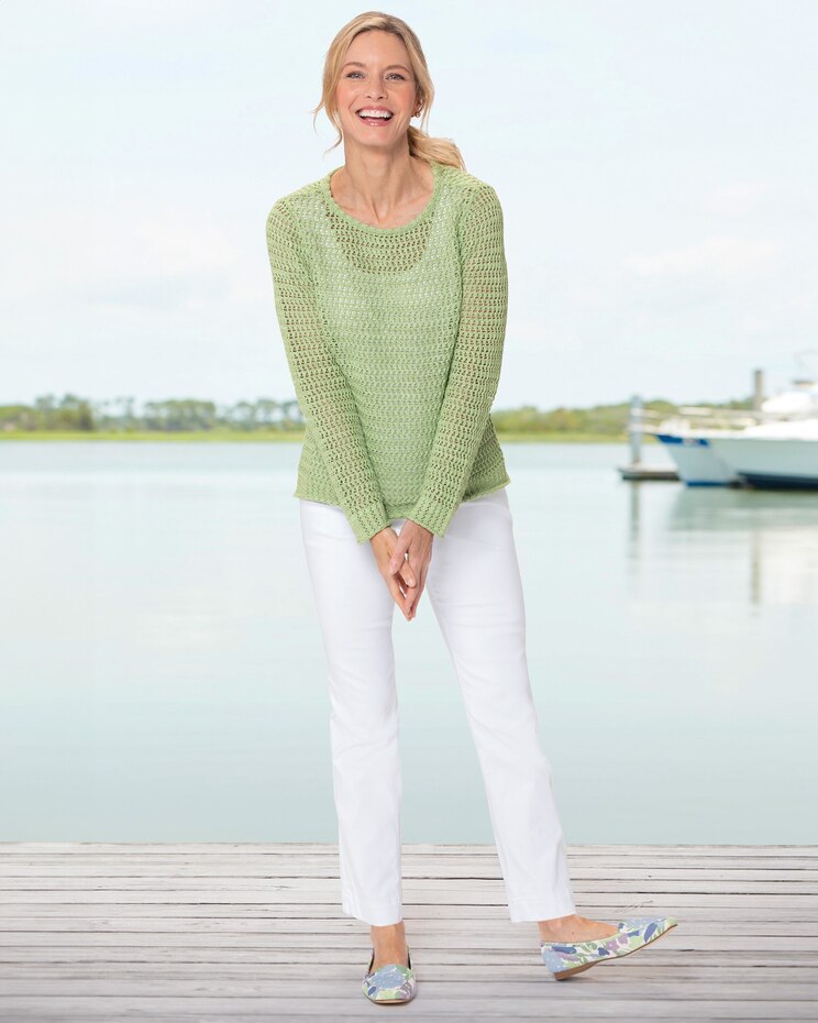 Cotton Crochet Sweater image number 2