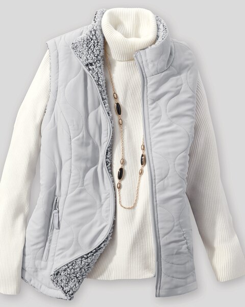 Berkshire Reversible Quilted Sherpa Vest