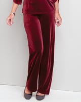 Stretch Velvet Pull-On Pants thumbnail number 1