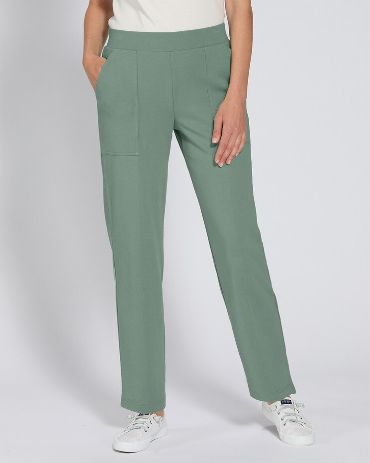 Everyday Knits 4-Pocket Relaxed Straight-Leg Pants image number 1