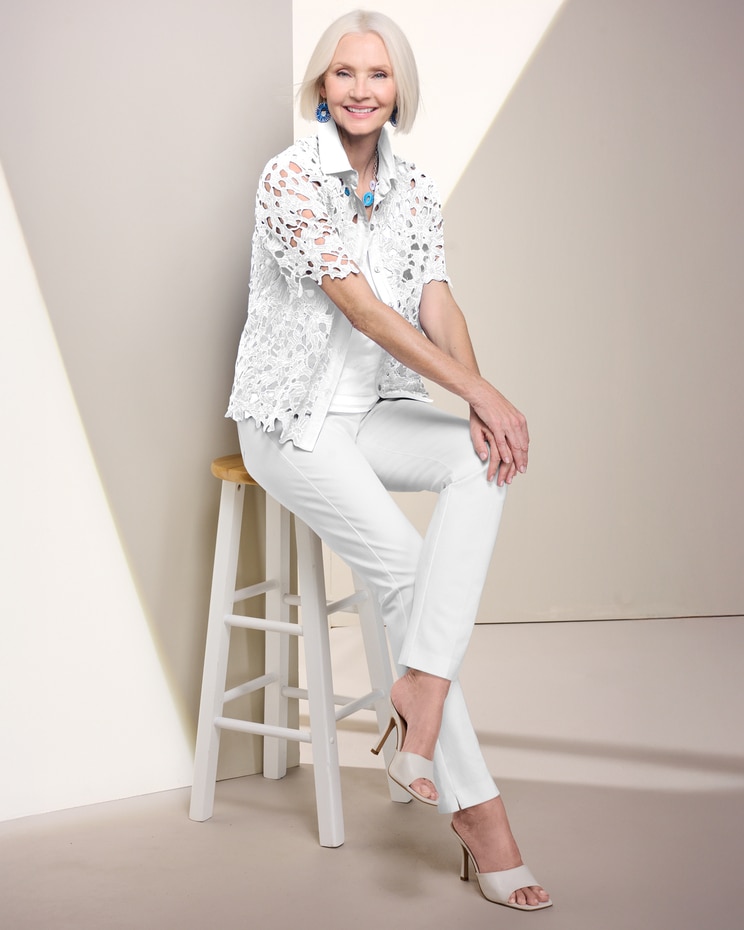 Lisbon Lace Button Front Shirt image number 4