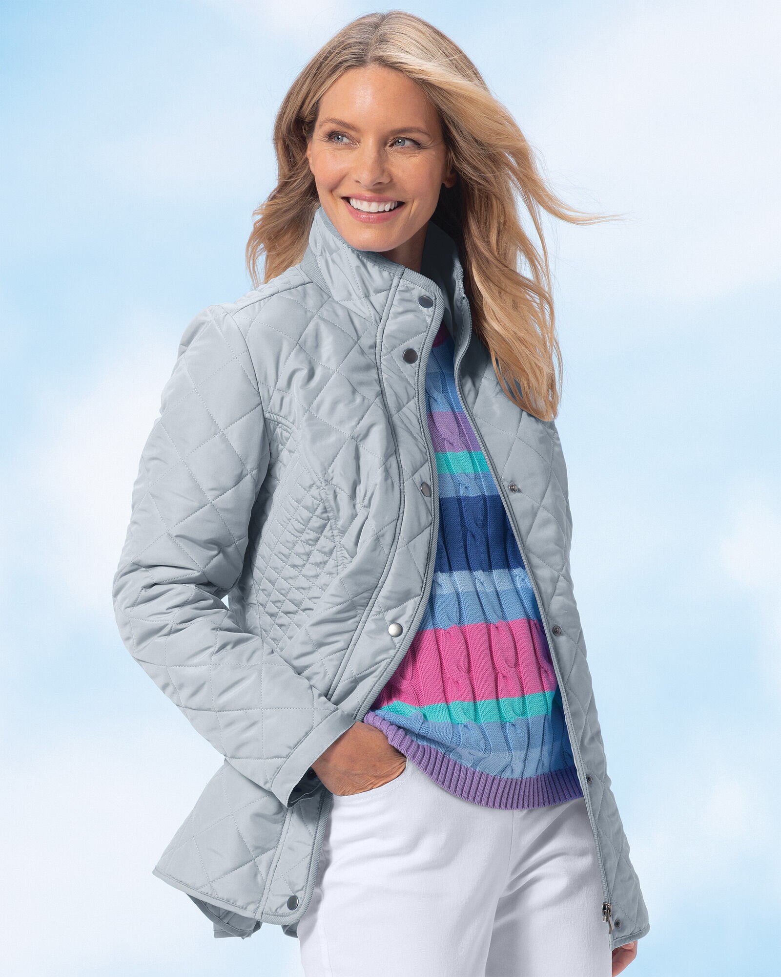 Appleseeds quilted jacket shop