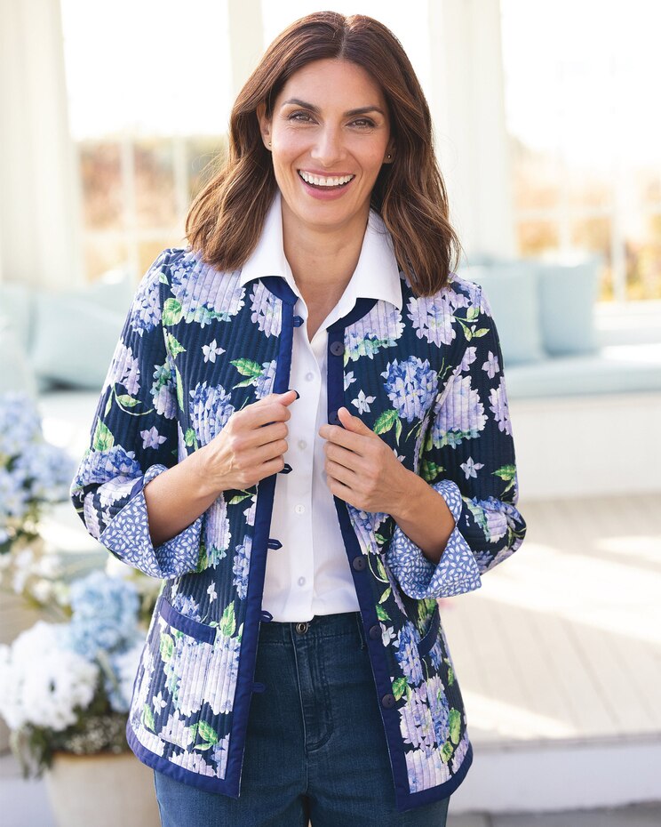 Limited-Edition Reversible Hydrangea Jacket image number 1