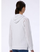 Pointelle Hoodie Sweater thumbnail number 2