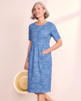 Boardwalk Knit Tropical-Print Weekend Dress  thumbnail number 1