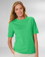 Essential Cotton Solid Elbow-Sleeve Tee thumbnail number 2