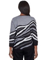 Alfred Dunner® Animal Jacquard Crew Neck Sweater thumbnail number 2