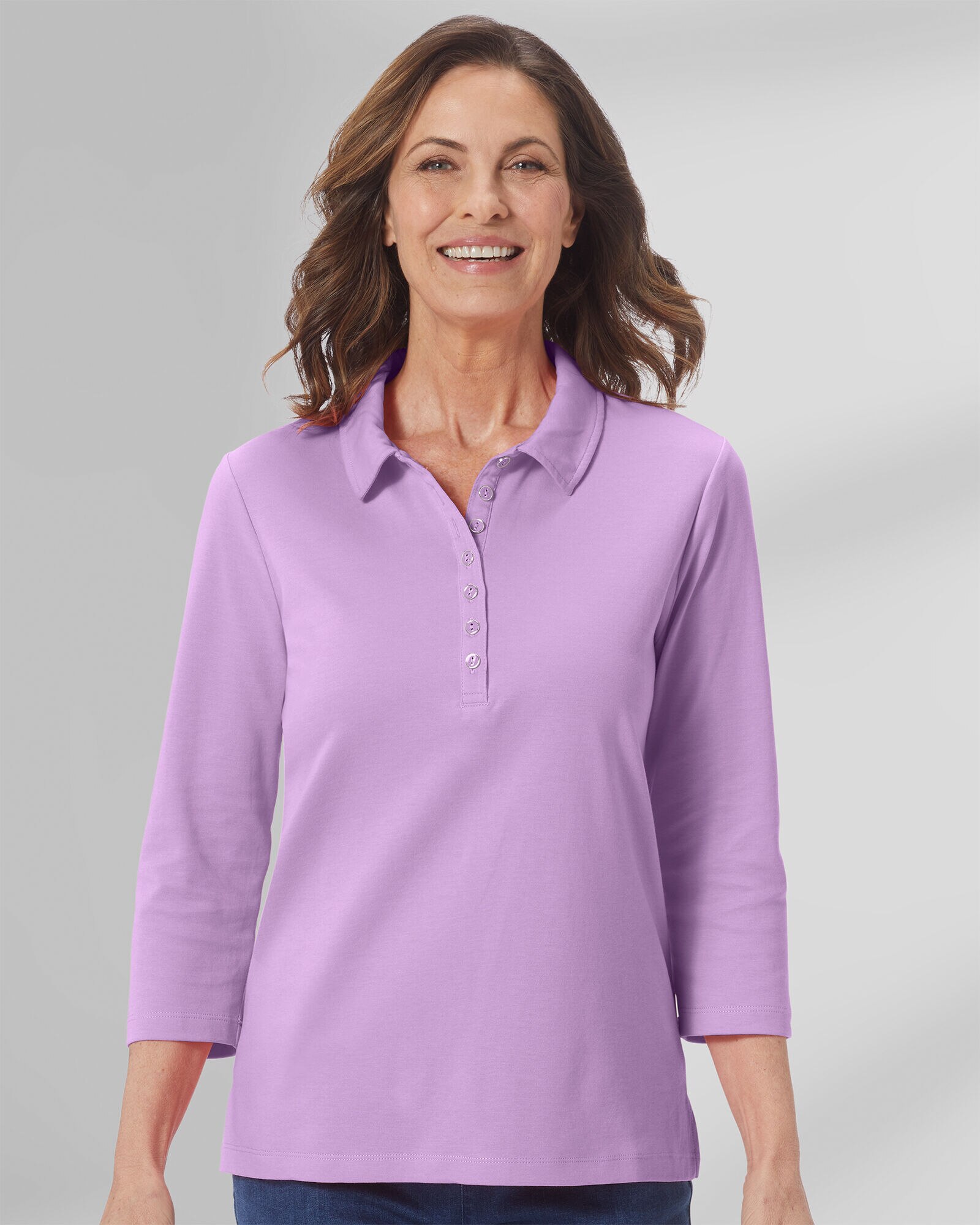 Three quarter sleeve polo shirt 2025