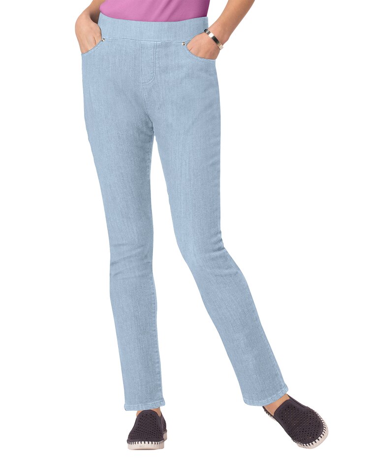 Liberty Knit Denim Slim Pull-On Jeans image number 1