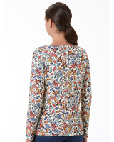 Fall Floral-Print Long-Sleeve Cotton Knit Tee thumbnail number 2