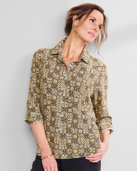 Batik Tiles Crinkle Shirt 