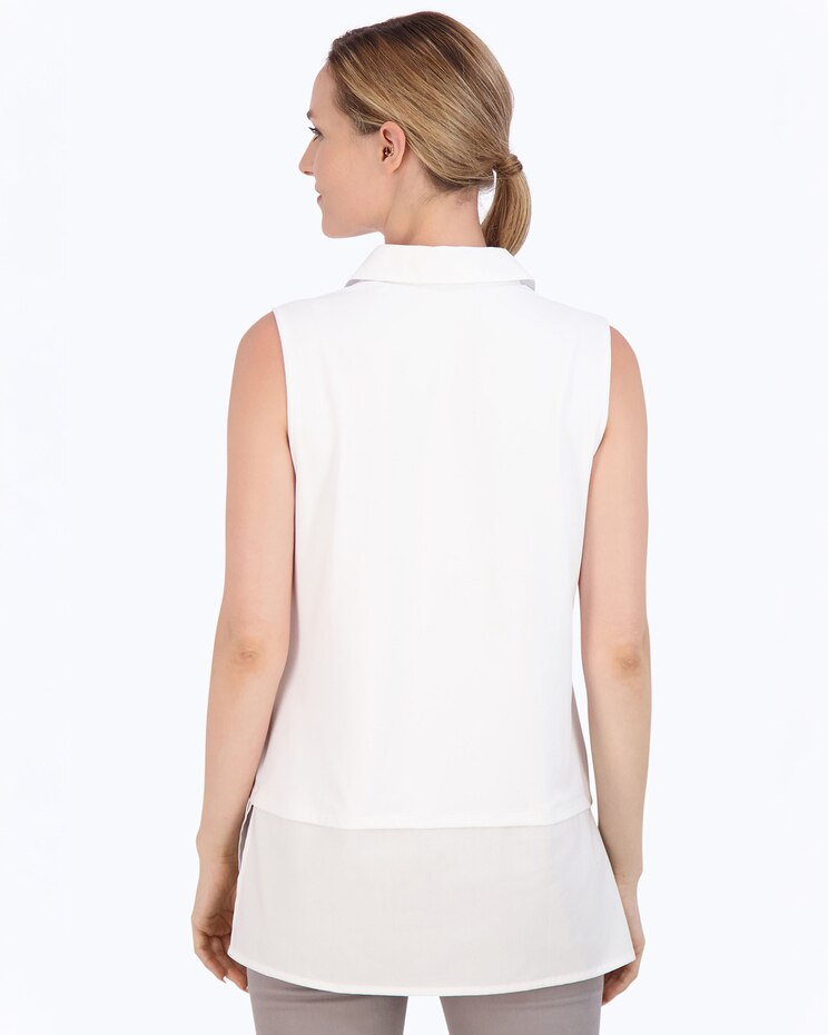 Foxcroft Sasha Knit-Woven Layering Tank image number 2
