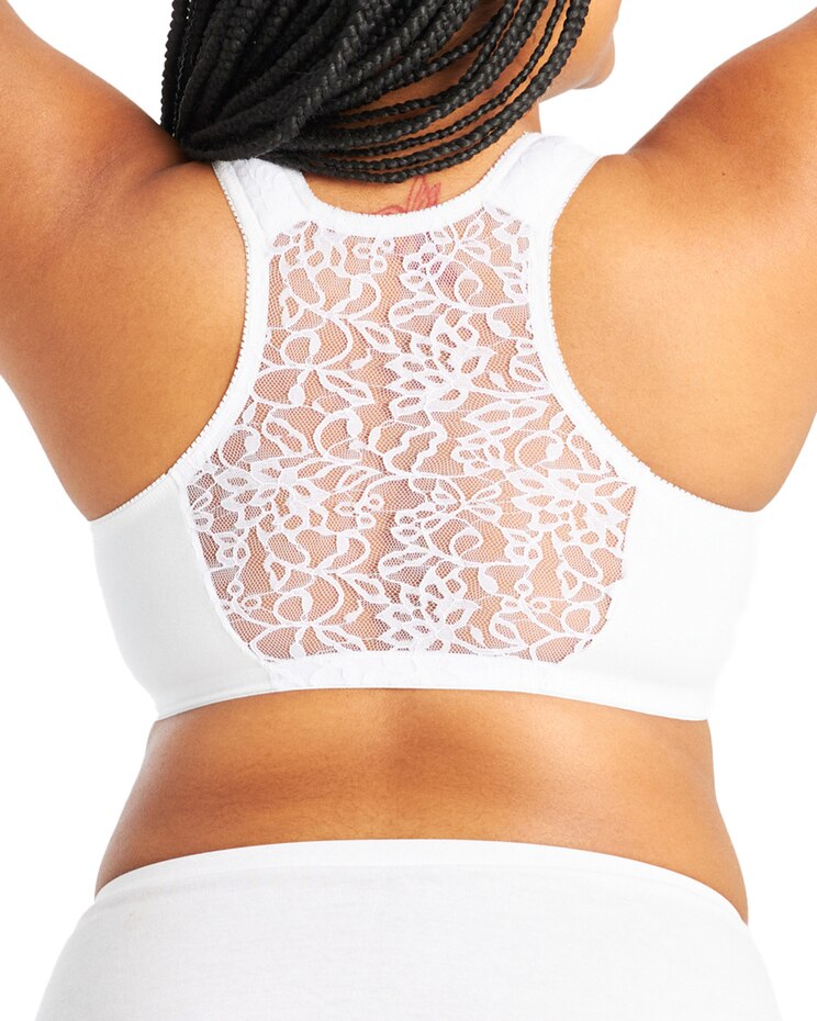 Leading Lady Indy Cotton Front-Close Lace Racerback Bra image number 2