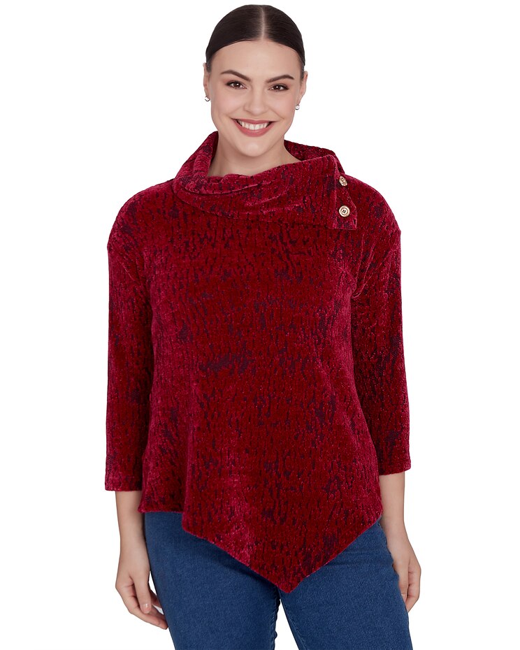 Ruby Rd® Must Haves Knit Faux Bois Top image number 1